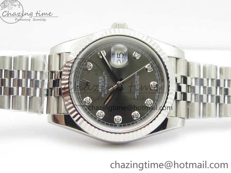 228238 Bracelet Noob Diamond Dial Edition Jubilee Best A3235 1:1 SS DateJust Gray On 0324